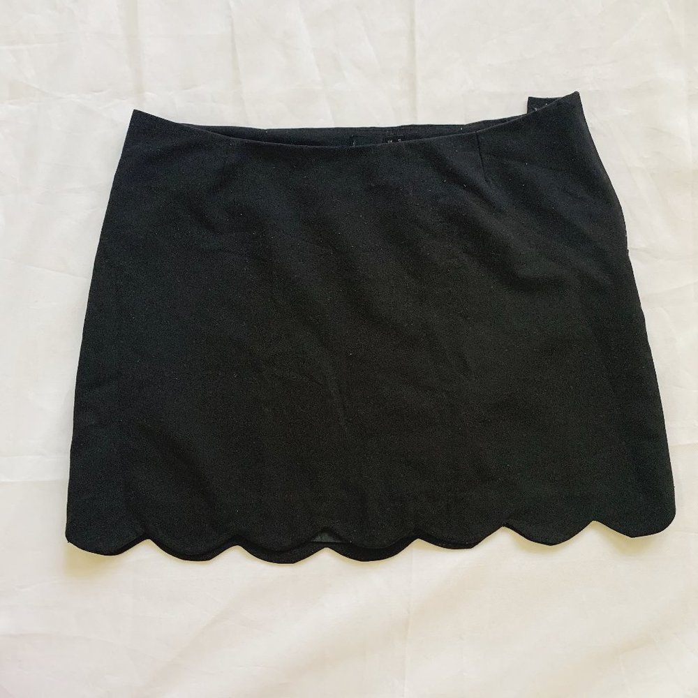 ASOS Black Scallop Mini Skirt